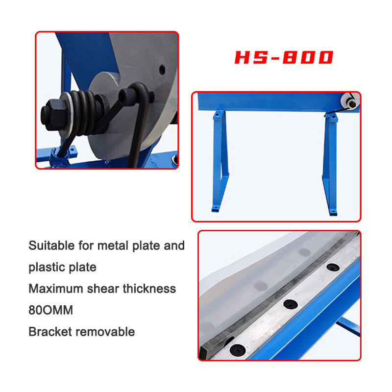 HS-800 industrielle Lichtbogens cher maschine manuelle Scher schneider Metall Guillotine Schere 800mm zum Schneiden von Blechen und Kunststoffen