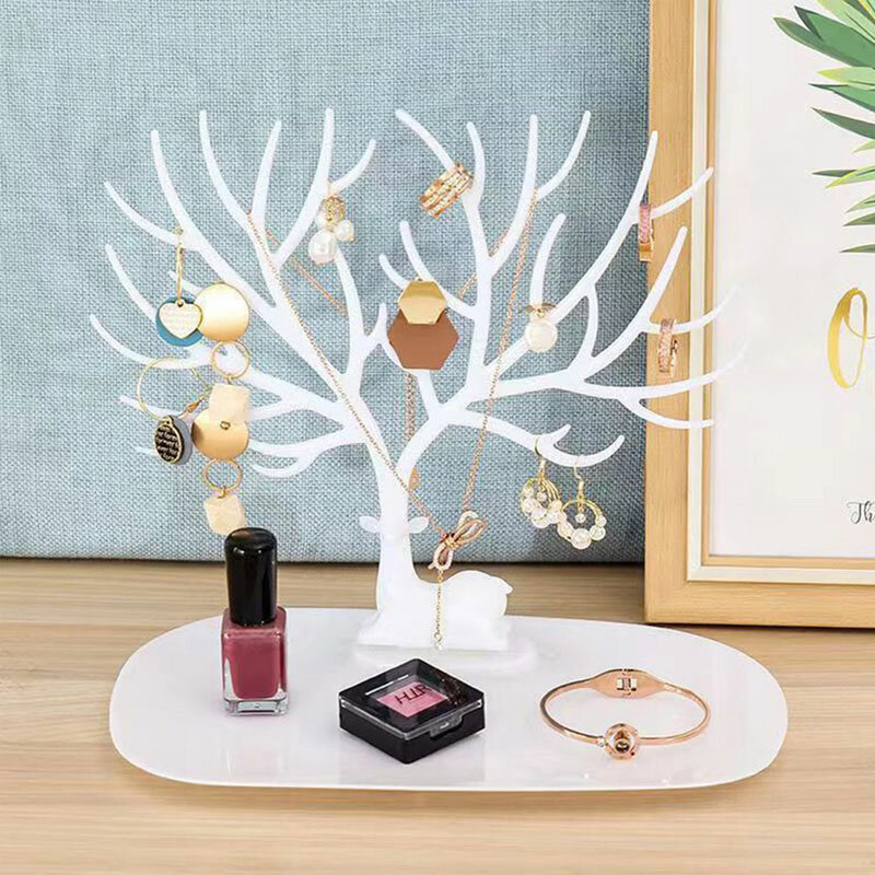 Creative Antlers Jewelry Display Stand Earrings Necklace Hanging Racks Pendant Bracelet Ring Organizer Holder Make Up Tray