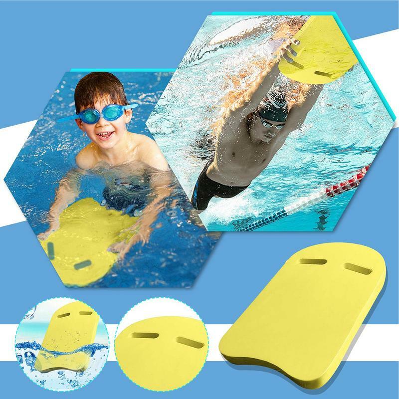 Tabla de natación en forma de U para niños, equipo de entrenamiento de 15,7x10,6x1,2 pulgadas, color amarillo, EVA