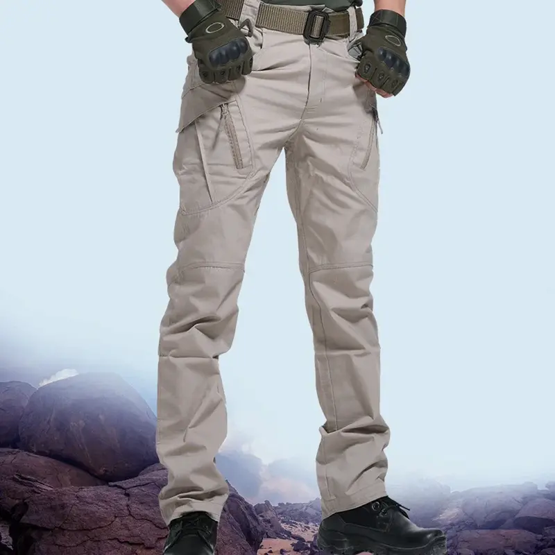 CamSolomon-Pantalon cargo d'extérieur pour homme, pantalon de travail classique, jogging de trekking, multi poches, fjj
