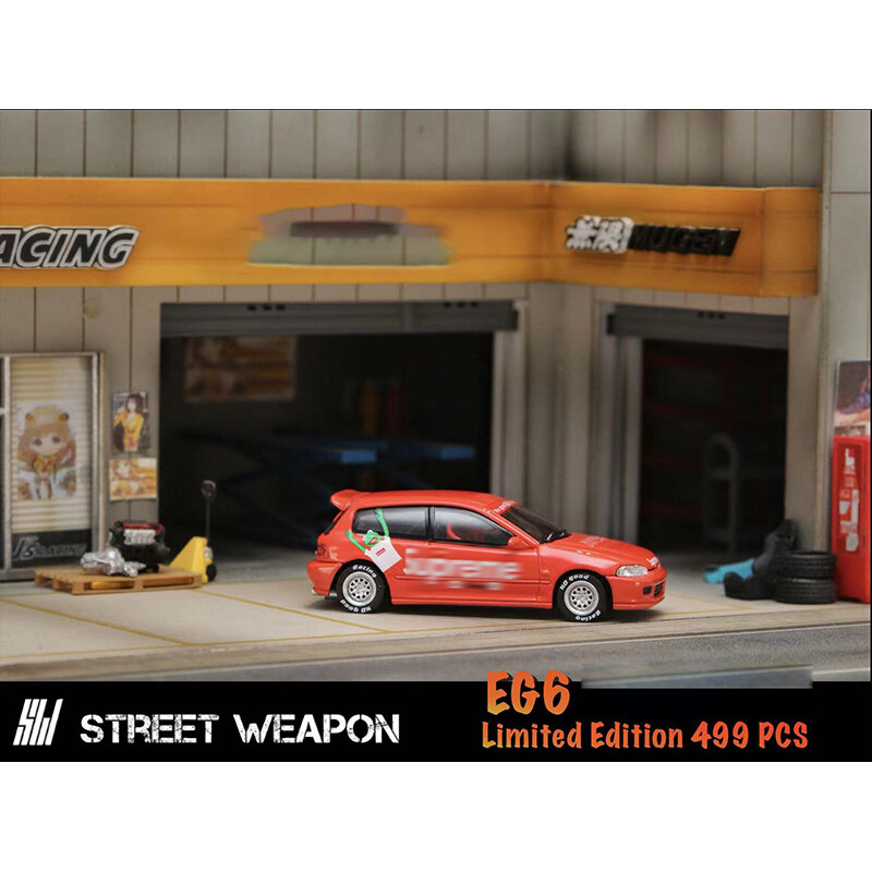 SW In Stock 1:64 EG6 TYPE R No Good Racing Diecast Diorama Car Model Collection Miniature Toys Street Weapon