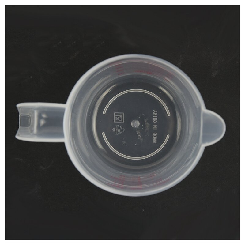 Jarra medidora con mango de plástico para laboratorio doméstico, contenedor con boquilla, 2x500Ml