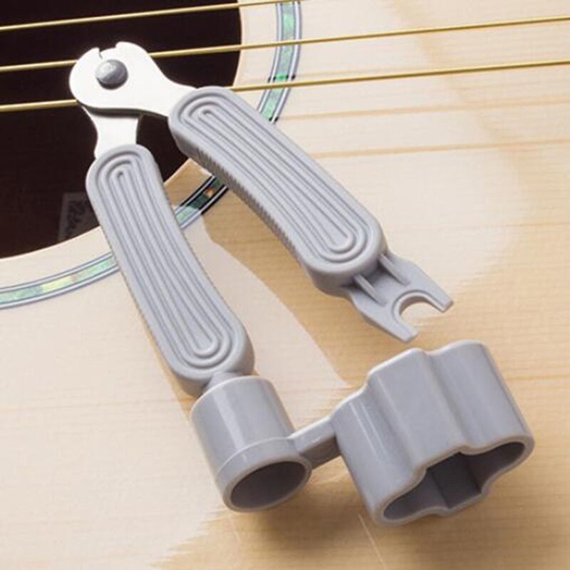 Alat kunci pas tali gitar abu-abu, alat perbaikan logam + penarik Pin ABS warna putih oranye jembatan 30g tahan lama kualitas tinggi