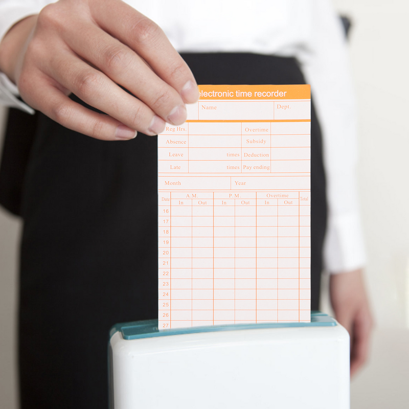 100-warkusowy dżem papieru obecności Karta biurowa Karty rejestrujące Użyj dedykowanej dostawy