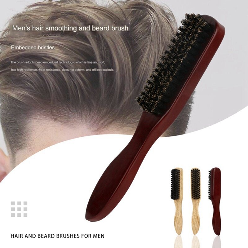 Sikat untuk menghaluskan rambut, sikat rambut babi hutan, untuk wanita dan pria, sikat rambut tukang cukur, sikat jenggot