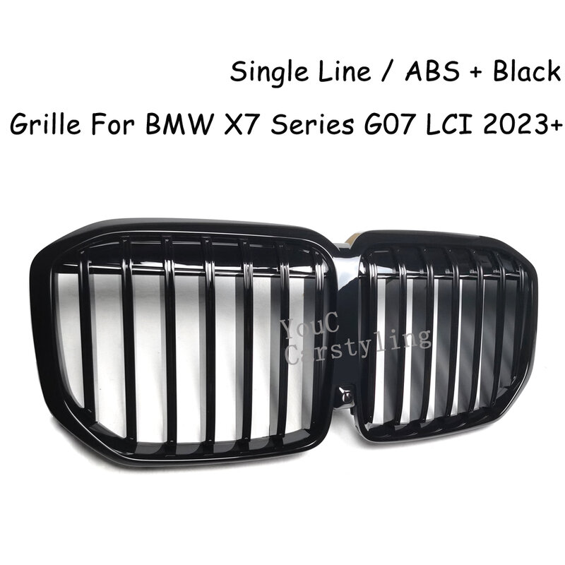 G07 Grille Abs Gloss Zwart Voorbumper Vervanging Nier Grill Mesh Kap Voor Bmw X7 Serie G07 2023 Lci