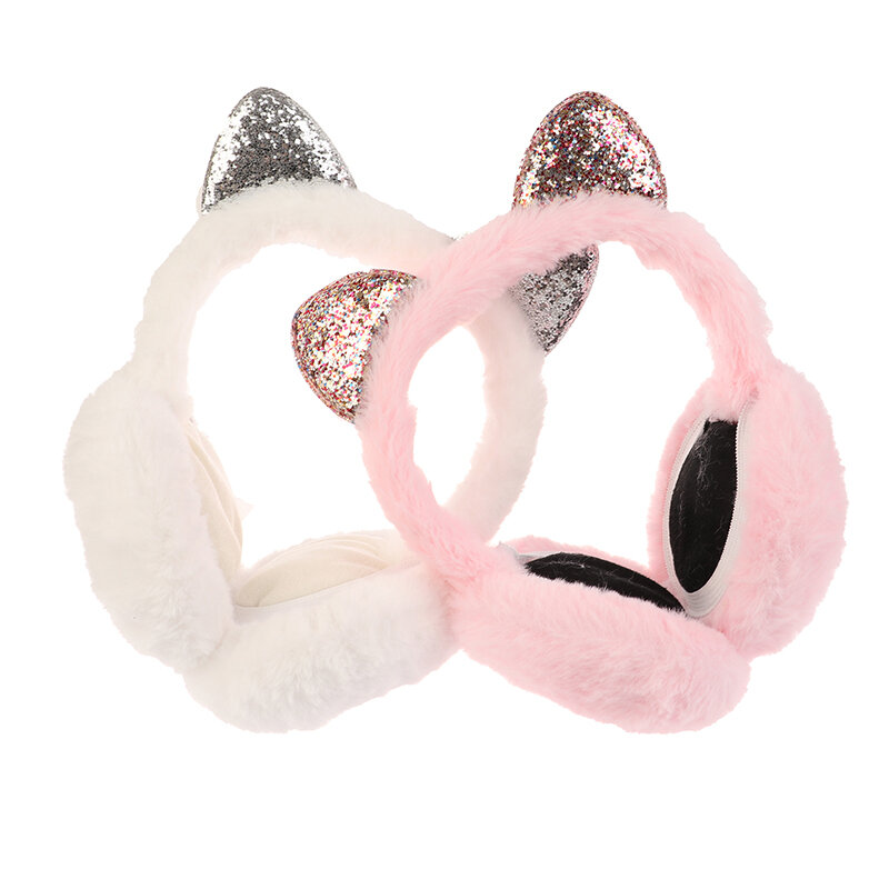 New Lovely Winter Warm Cat Ear Warmers Plush Earmuffs For Women Playful Girls Ear Muffs Cold Protection