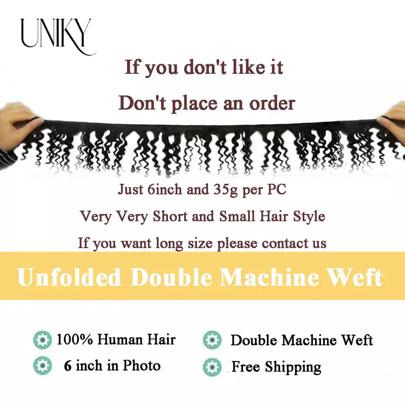 Uniky, длинные волнистые искусственные волосы, короткие, глубокие, кудрявые, 3 стандарта, человеческие волосы для наращивания, натуральные, черные, бразильские искусственные волосы