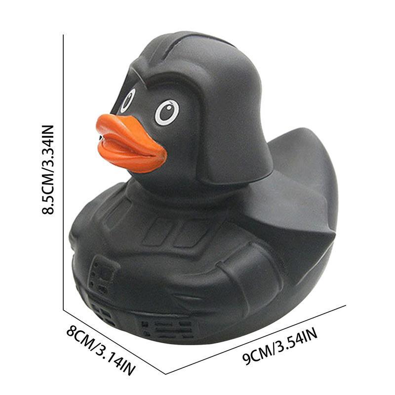 Black Rubber Duck Funny Mini Ducks Kids Bath Toys Halloween Ducks Bath Tub Pool Toys for Birthday Showers Supplies