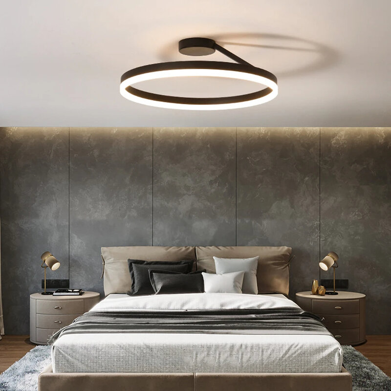 Lustres de plafond minimalistes à intensité variable, lampe domestique créative, salon, style moderne, suspension, face à la lumière