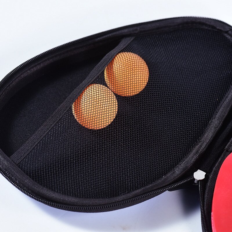 Penutup Raket Ping Pong, Tas Lengan Raket Casing Raket Tenis Meja dengan Tas Penyimpanan Bola Bagian Dalam