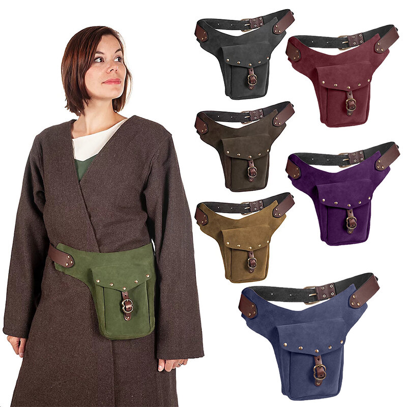 Bolsa de cintura Retro Medieval, riñonera portátil, monedero, accesorio de Cosplay con accesorios deportivos decorativos