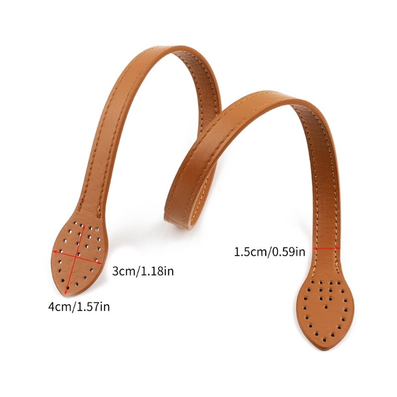 2Pcs Handbag Handle Replacement Leather Shoulder Belt Strap for DIY Lady Purse Shoulder Bag Tote Bag Strap Belt 60cm 6 Colors