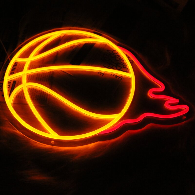 UponRay-Lampe Néon LED Basket-Ball, pour Décoration Murale, 62 par USB, Signe Néon, pour Salle de dehors, Chambre à Coucher, Boutique, Cadeau de Noël