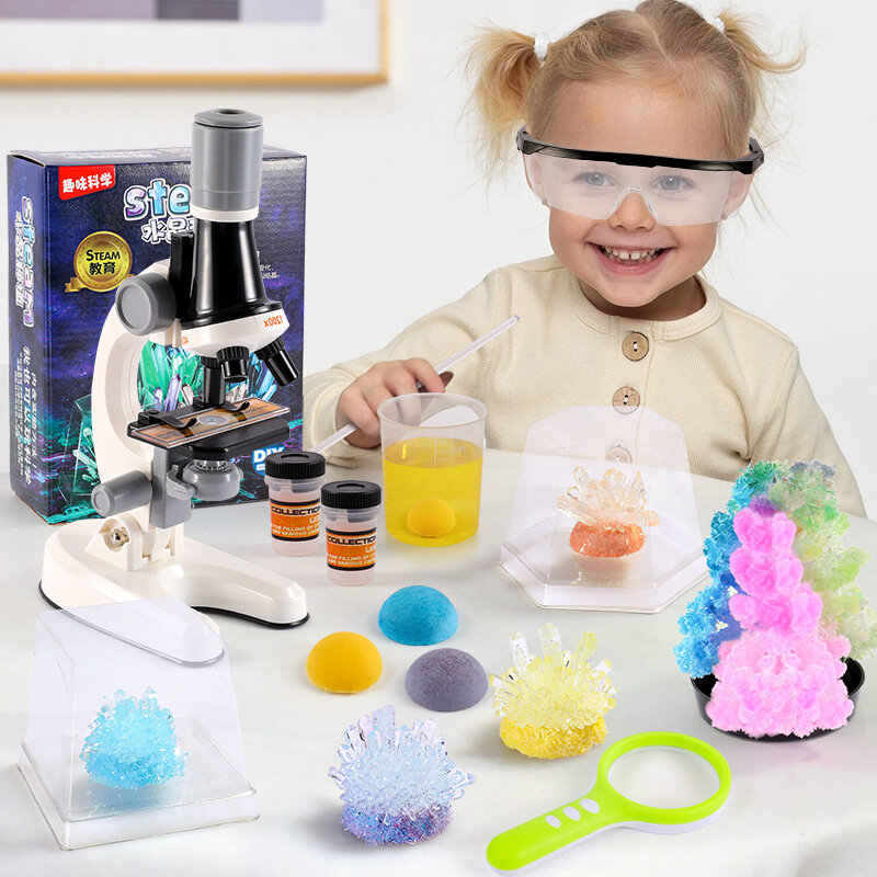 Experimento científico para crianças, crescimento de cristal, criação DIY, brinquedos educativos mágicos, presentes de aniversário infantil, kit vapor, presentes de férias