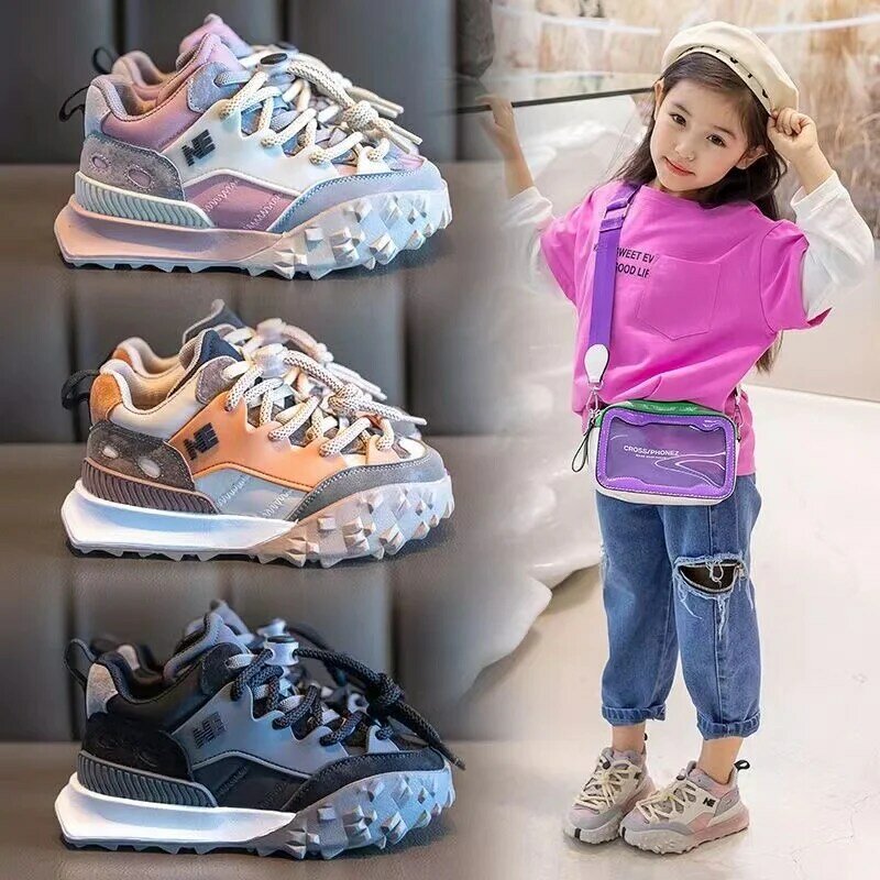 Детские демисезонные кроссовки для мальчиков, дышащая удобная обувь для бега, Модные Спортивные Повседневные кроссовки для девочек, детская мягкая обувь