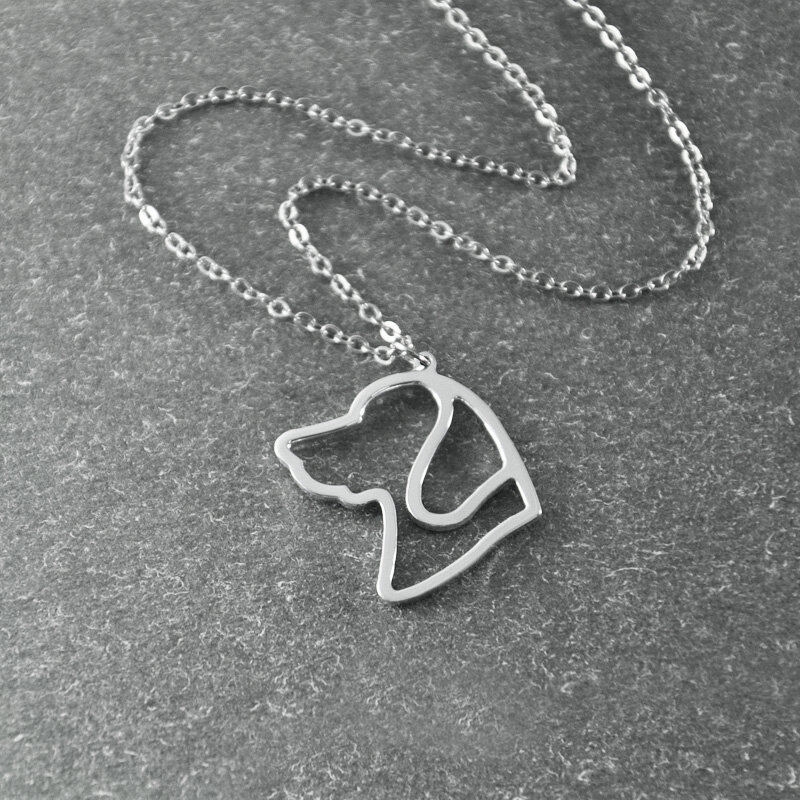 Australian Shepherd Necklace Samoyed Labrador Dog Necklace Any Dog Pendant Necklace Golden Retriever Necklace Gift for Dog Mom