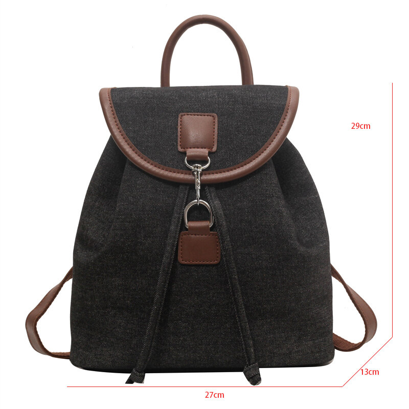 Causal Denim Backpack Versatile Multifunctional Shoulder Crossbody Bag For Teenage Girl Schoolbag Large  Anti Theft Backbag