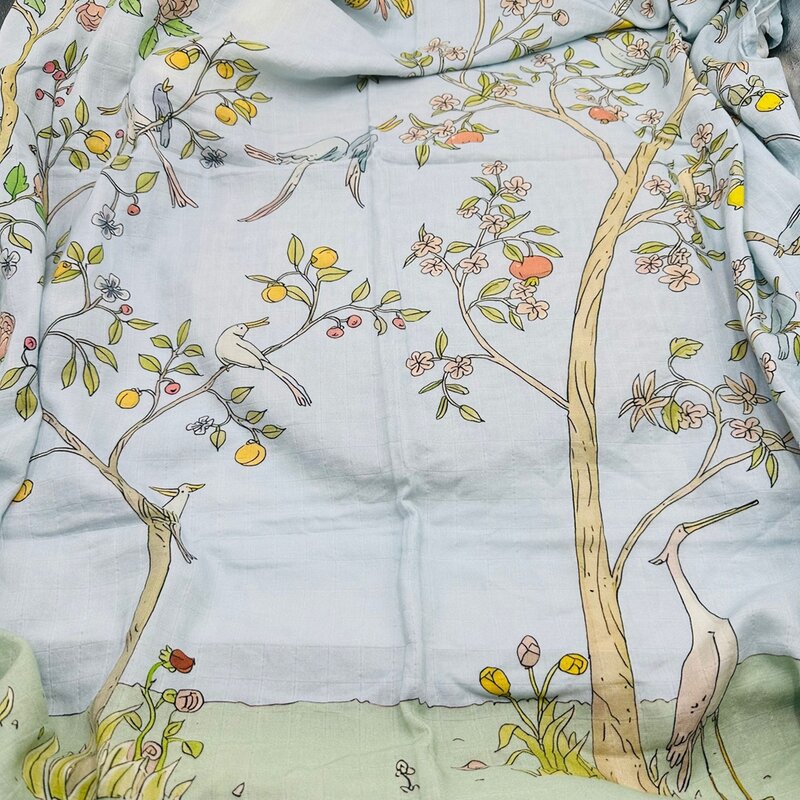 M индивидуальное бамбуковое хлопковое Пеленальное Одеяло из муслина