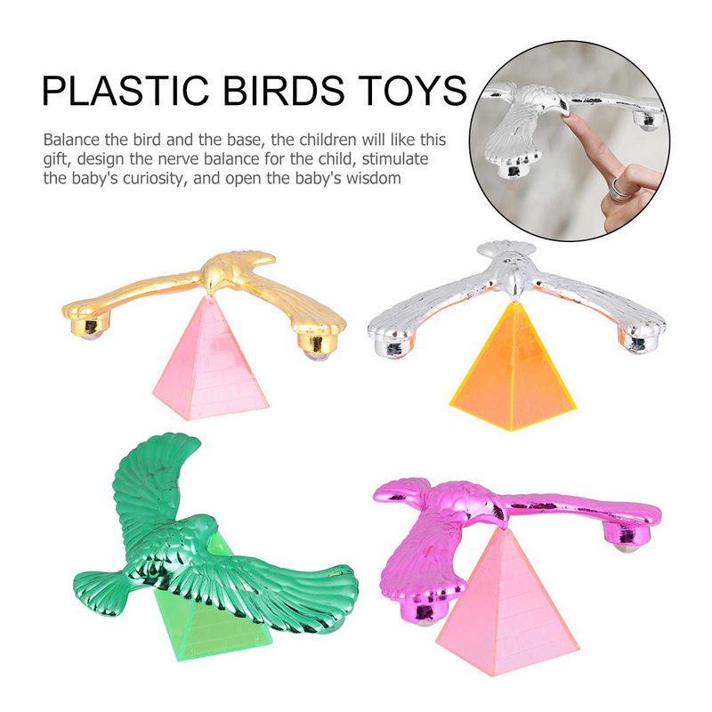 20 set mainan burung keseimbangan mainan elang keseimbangan klasik piramida plastik pembelajaran dini