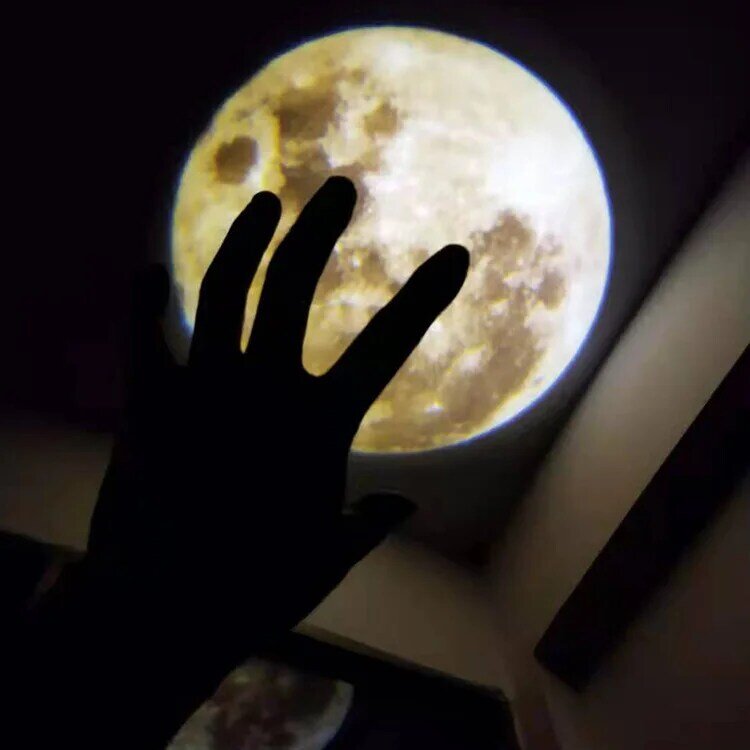 Lámpara LED de proyección de Luna y tierra, proyector de estrellas, planetas, atmósfera de fondo, luz nocturna para decoración de pared de dormitorio de niños