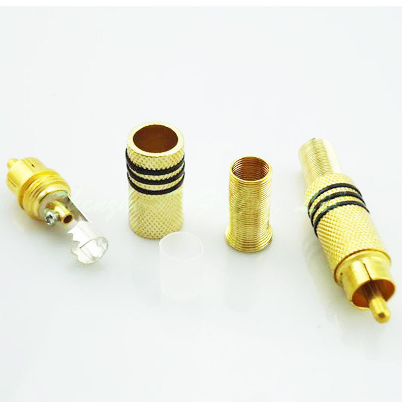 Überwachung Gold RCA-Stecker für Audio-Verriegelung Kabelst ecker Adapter für Video IP-Kamera CCTV-Kamera Sicherheits system