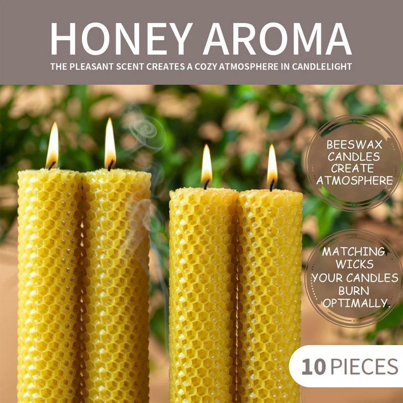 Cera de abeja Natural para fabricación de velas, barra de cera pura para fabricación de lociones, bálsamos para labios, cajones, 10 piezas