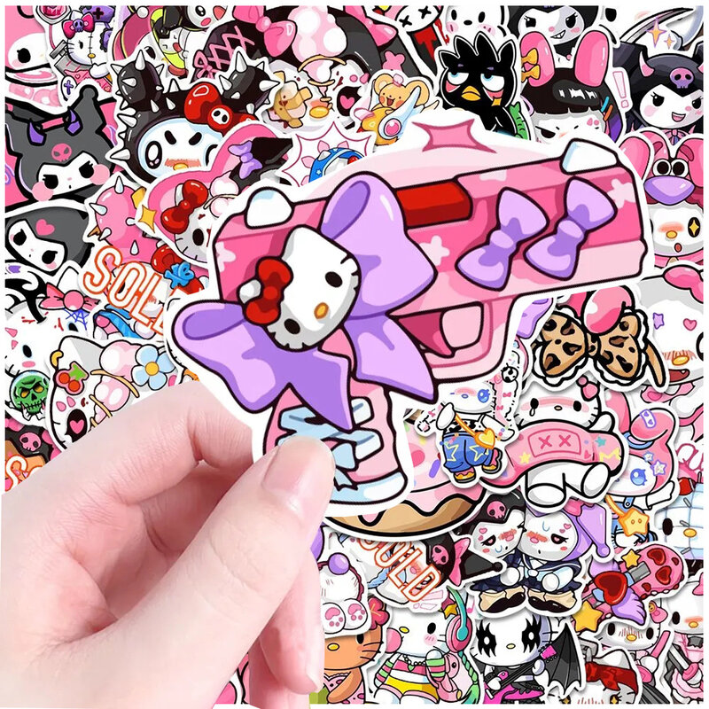 10/30/54 Stuks Goth Sanrio Stickers Hello Kitty Kuromi Mijn Melodie Anime Sticker Waterdicht Diy Skateboard Laptop Auto Cool Kids Sticker