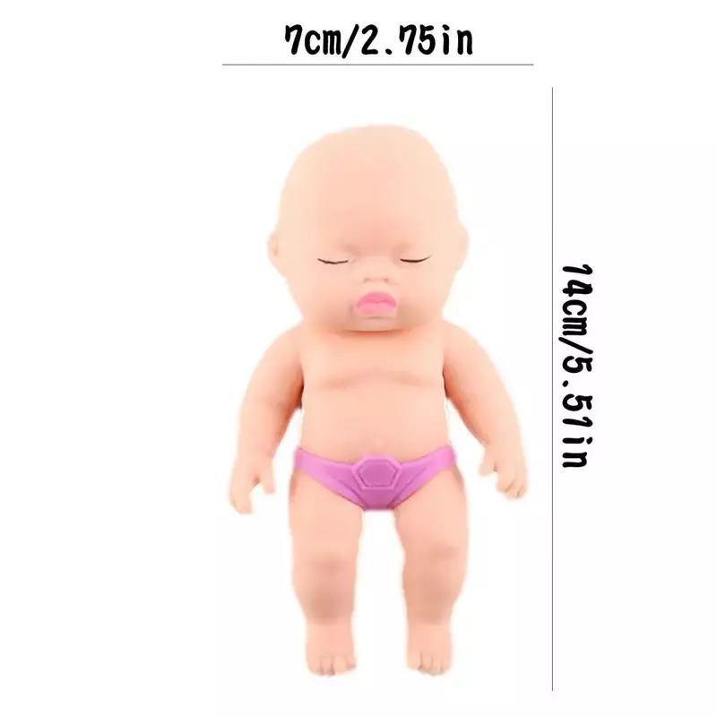 Squeeze Black Baby Doll con trucco giocattolo fai da te, giocattoli Squishy antistress Fidget Doll, novità giocattoli elastici di decompressione