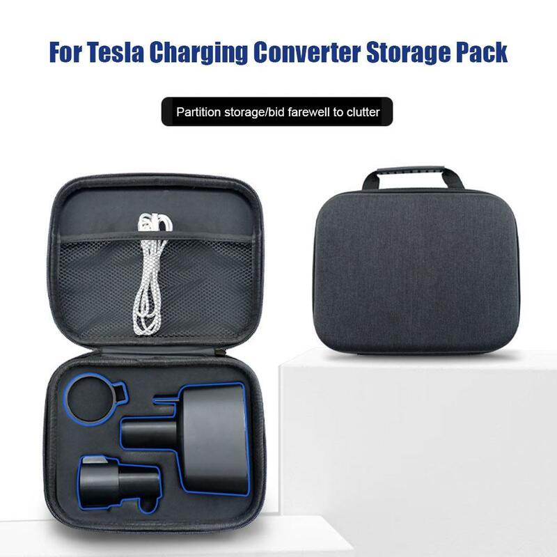 Bolsa de almacenamiento de adaptador de cargador conveniente para Tesla CCS1 J1772, estuche de viaje impermeable para coche eléctrico, accesorios de carga