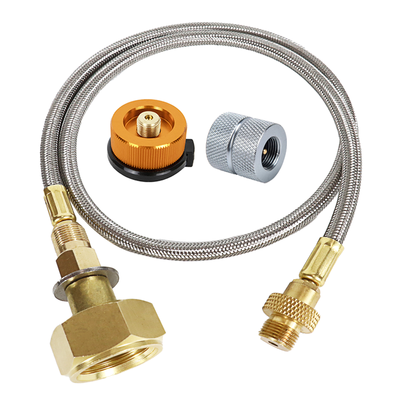 Camping Gas Stove Propane Refill Adapter Gas Tank Connection Line Outdoor Burner Adapter LPG Cylinder Hose Connector