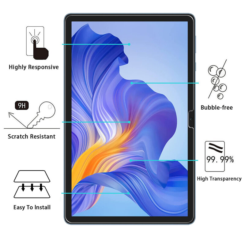 Pelindung layar kaca Tempered 9H, lapisan pelindung Anti gores Tablet 10.1 inci Untuk Honor Pad X8 2022 inci
