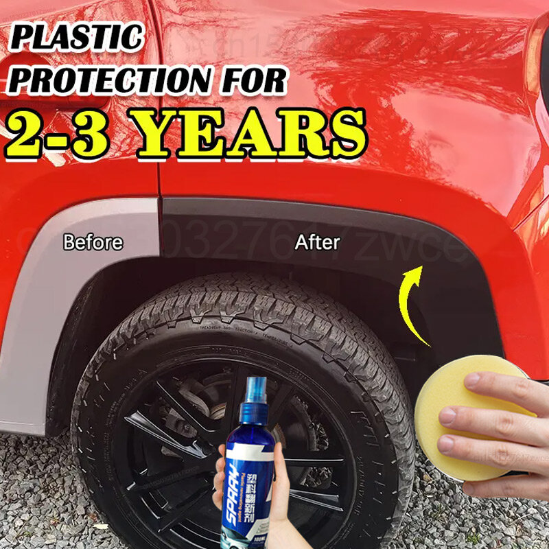 Renov-restaurador de couro plástico do carro, volta ao brilho preto, produtos de limpeza do carro, polimento automático e revestimento do reparo