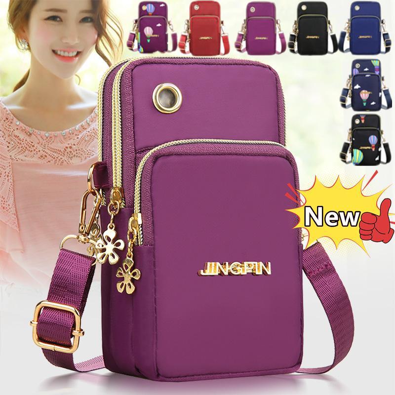 New Fashion Balloon Mobile Phone Crossbody Bags for Women Shoulder Bag Cell Phone Pouch With Headphone Plug 3 Layer Wallet 2023
