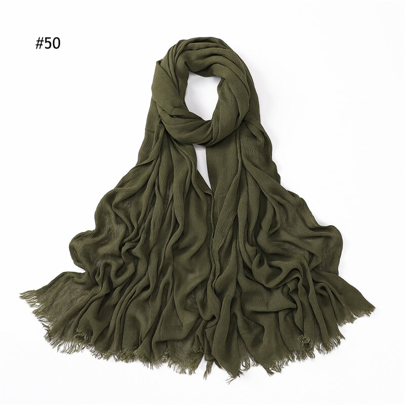 190x80 см хлопковые однотонные Большие шали и палантины для путешествий для отпуска женская элегантная длинная шаль Хиджаб тонкий женский шарф