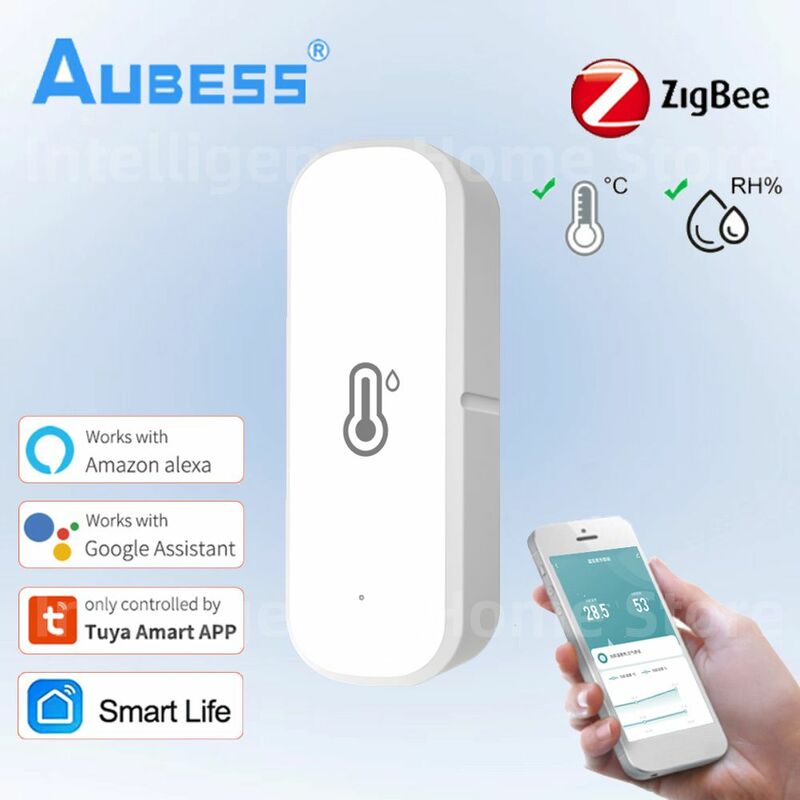 Tuya ZigBee sensore di umidità della temperatura intelligente sensori di temperatura per la casa intelligente funziona con Alexa Google Assistant Smart Life
