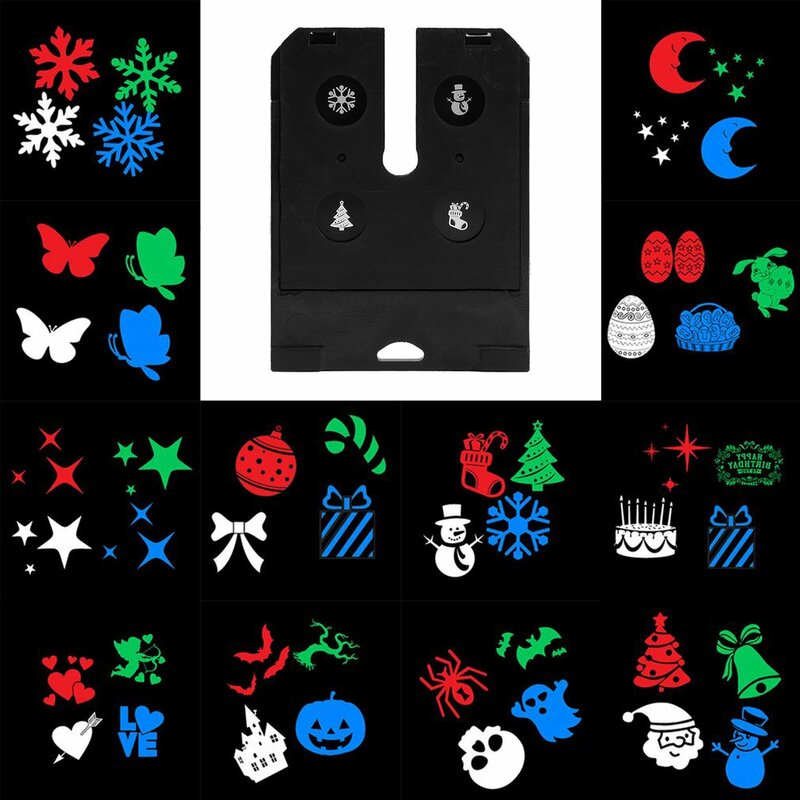 야외 LED 잔디 램프용 패턴 카드, 교체 가능한 패턴 변경 카드, 파티 장식 카드 전용
