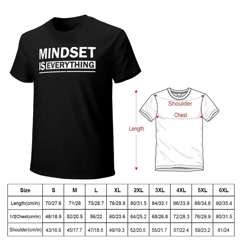 Mindset Is Everything-Camiseta motivacional e inspiradora para hombre, ropa bonita, blusa, fruit of the loom