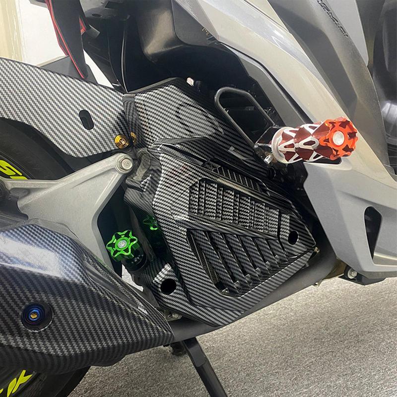 Motorcycle Water Tank Protection Radiator Guard Tank Protector Reservoir Cover Protector Grille Carbon Fiber Front Shield Water