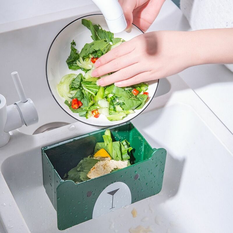 Easy Install Foldable Food Catcher Mesh Sink Strainer Basket Residue Filter Kitchen Sink Drain