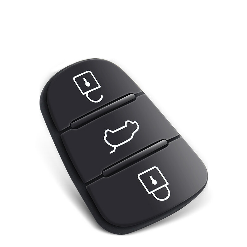 KEYYOU Replacement 3 Button Rubber Pad Key Shell For Hyundai IX35 I30 Accent Kia K2 K5 Rio Flip Remote Car Key Fob Case Cover