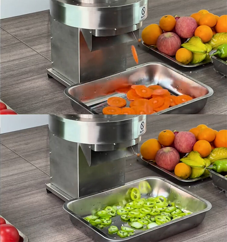 Cortadora eléctrica de frutas y verduras, máquina con cuchilla trituradora para uso doméstico, 220V/110V