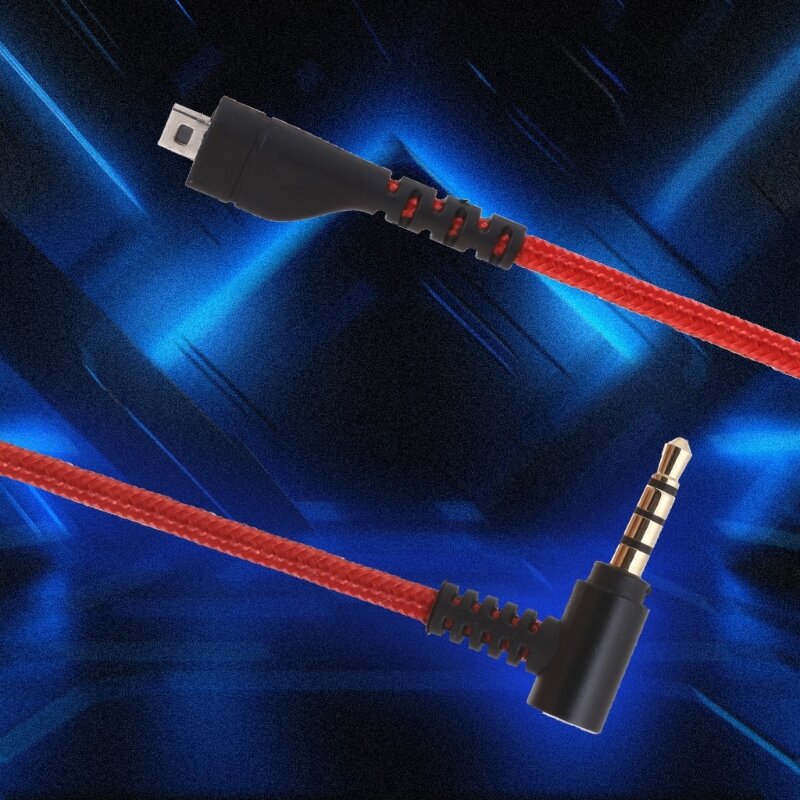 T8WC Прочный нейлоновый плетеный кабель для Arctis 3 5 7 шнур для наушников, позолоченные вилки, шнур длиной 200 см/78,74