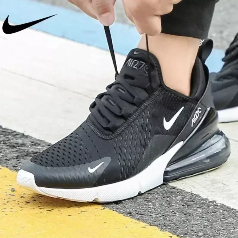 Nike-air max 270 tênis unissexo para homens e mulheres, calçados esportivos ao ar livre, caminhada, atlético, 100% original, autêntico
