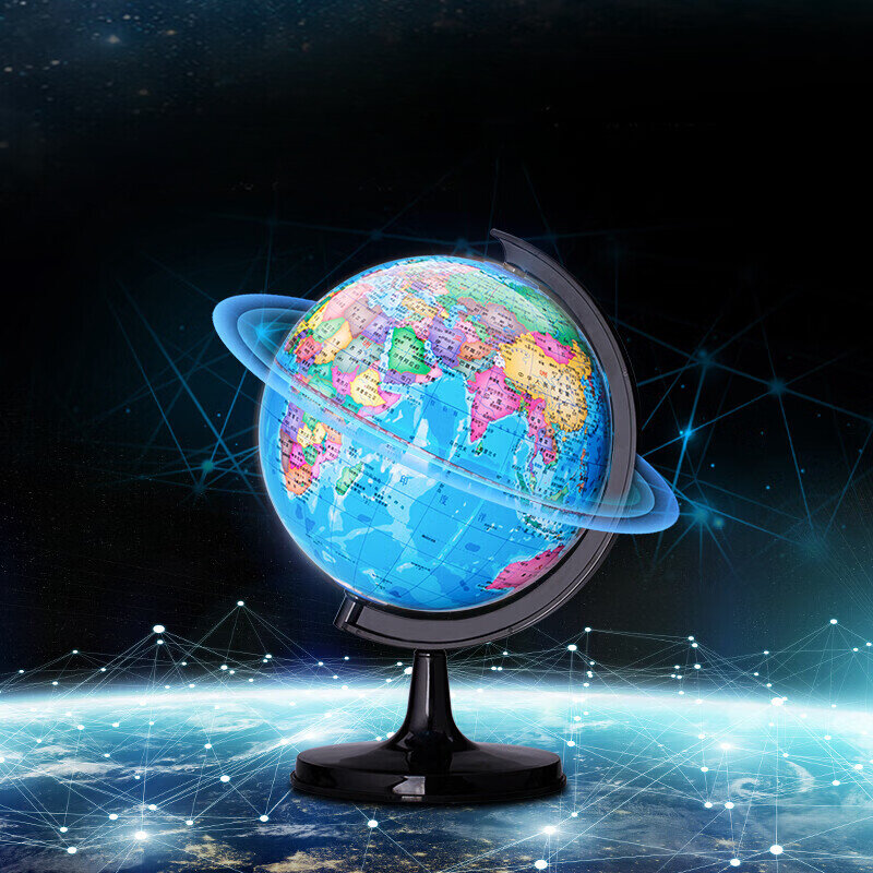 Globus Deli 3031 ze stojakiem Idealny dla studentów i materiałów dydaktycznych Średnica 10,6 cm globus terrestre