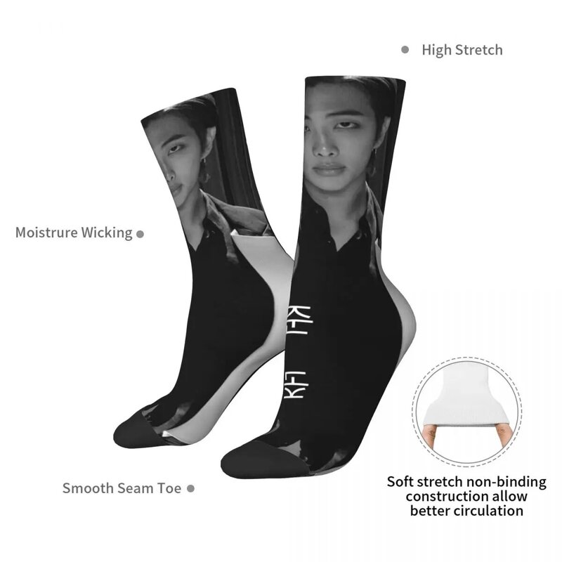 Namjoon B&W Suit Socks Harajuku High Quality Stockings All Season Long Socks Accessories for Unisex Gifts