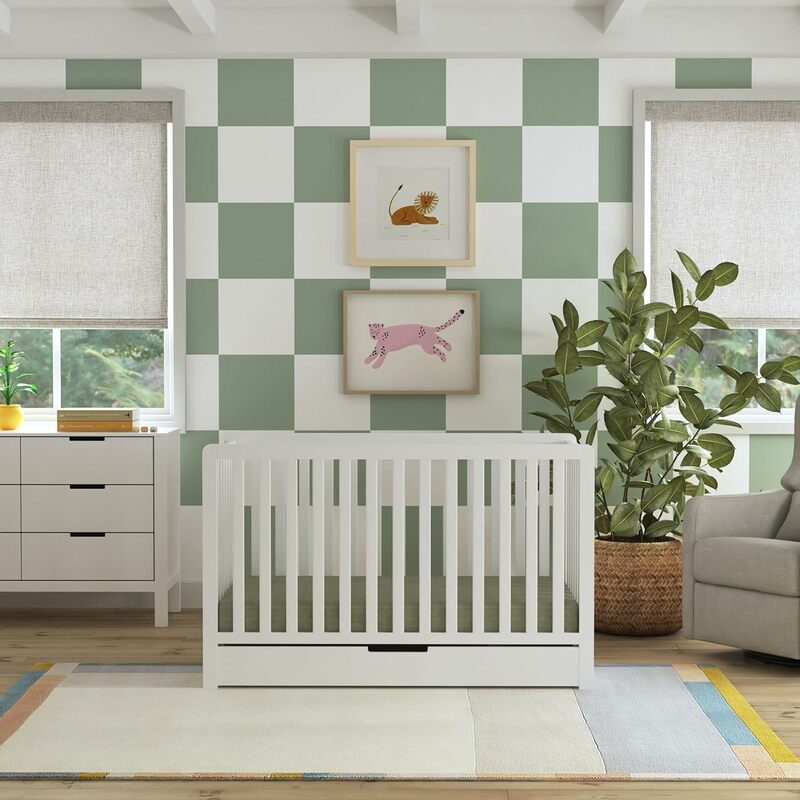 Rile's by Destroy-Occasion i Colby Convertible CPull, Trundle MELin White, Greenguard Gold, Undercrib Storage, 4 en 1