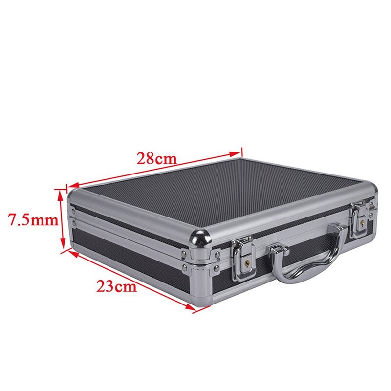 Caja de Herramientas portátil de aluminio, caja de almacenamiento de instrumentos, equipo de seguridad para exteriores, con esponja, resistente a impactos