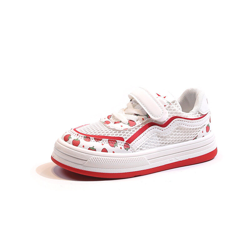Sepatu anak-anak perempuan, sneaker olahraga Unisex nyaman jala bernafas kasual ukuran 26-37 Musim Panas & Musim Semi