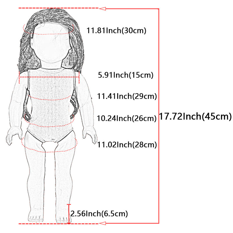 女の子のための43 cmの人形の服,女の子のためのアクセサリー,18インチ